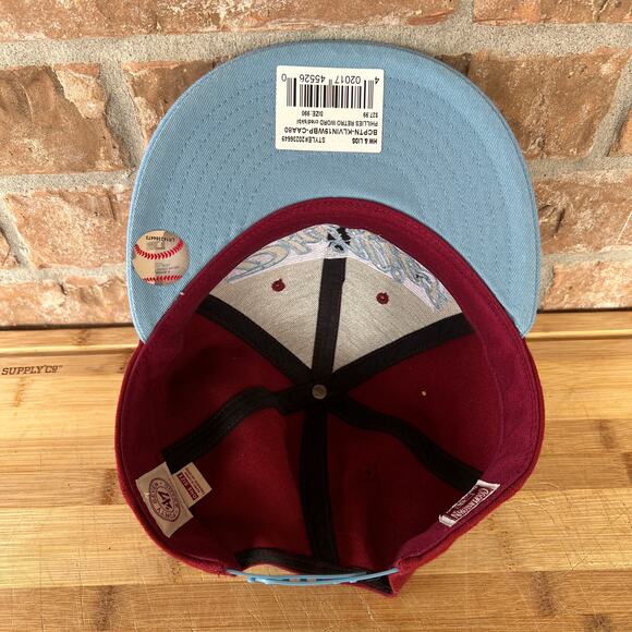 Phillies Maroon and Gray Snapback Hat - Picture 4 of 11